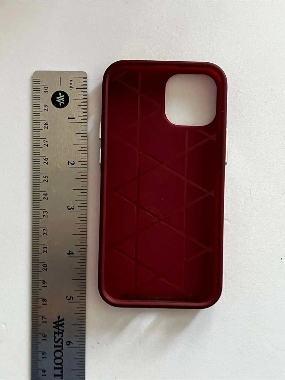 iPhone 13 miniDeep Red Protective Phone Case with Enhanced Shock Resistance